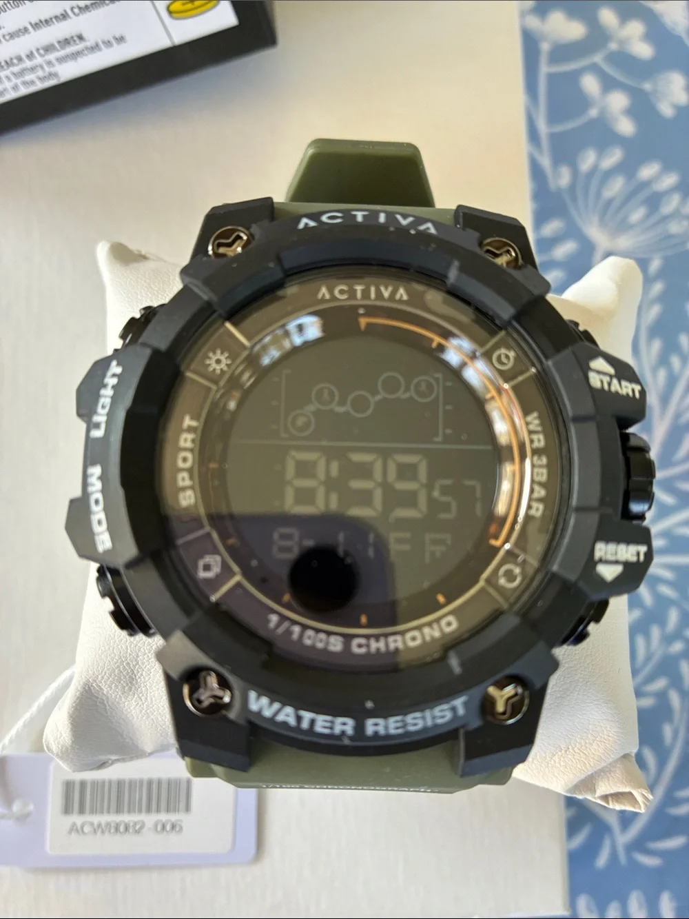 Ativa Digital Sport Watch - Black and Olive Green